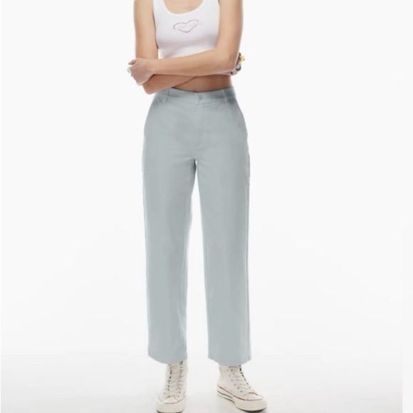 Aritzia Sun•deh Sundays Best Jaden Pant Chino in Lt Blue 6 - Picture 3 of 13